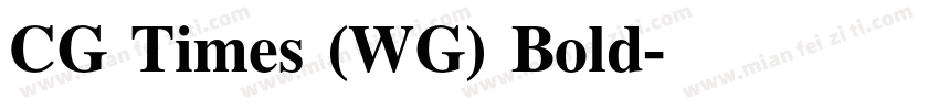 CG Times (WG) Bold字体转换